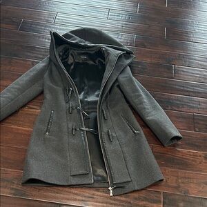 Mackage Gray Hooded Trench Coat